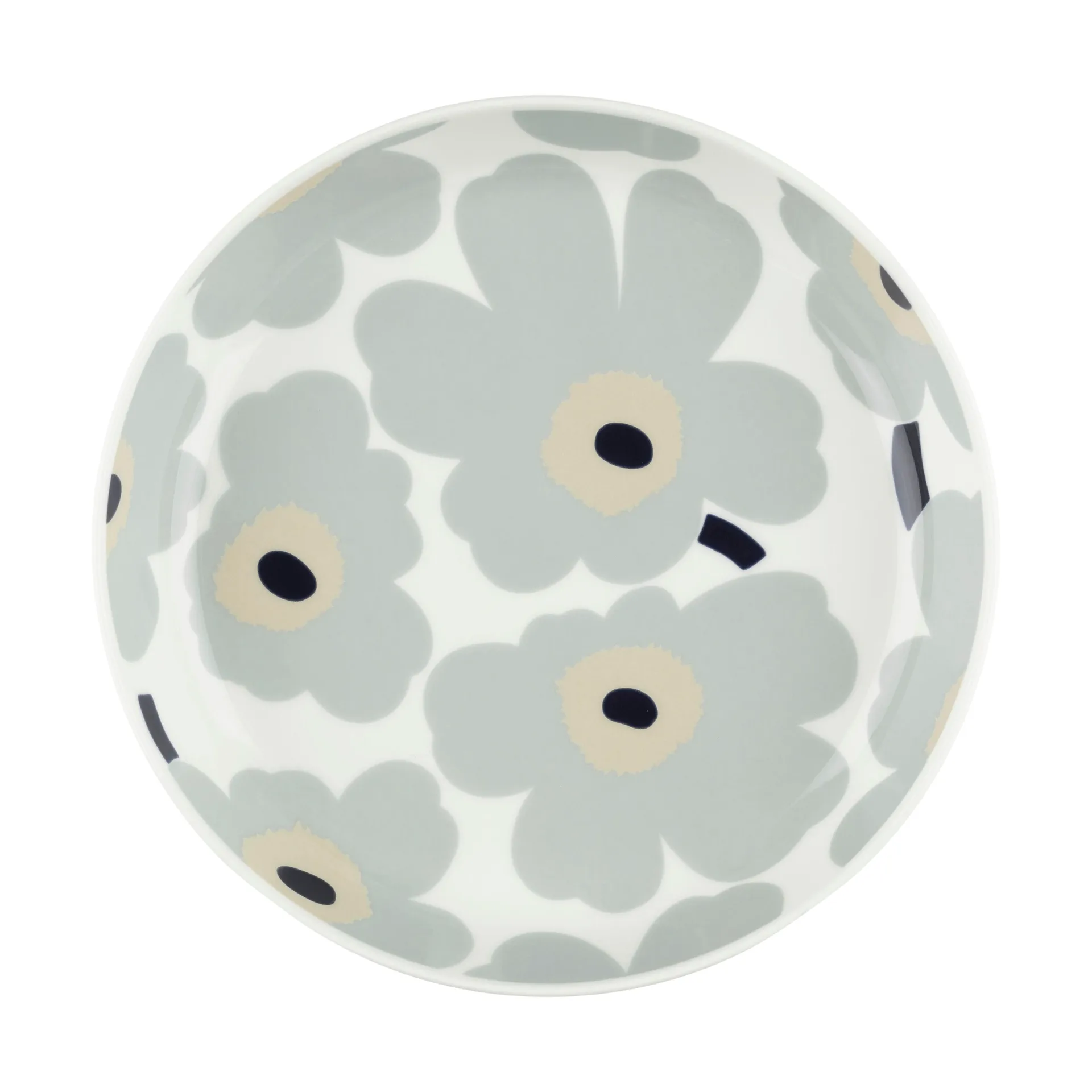 Unikko lautanen Ø20,5 cm, White-light grey-sand-dark blue Marimekko