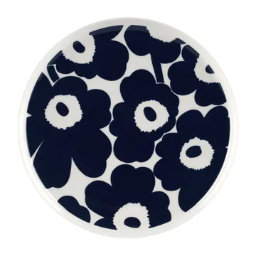 Unikko lautanen Ø 25 cm - Valkoinen-tummansininen - Marimekko
