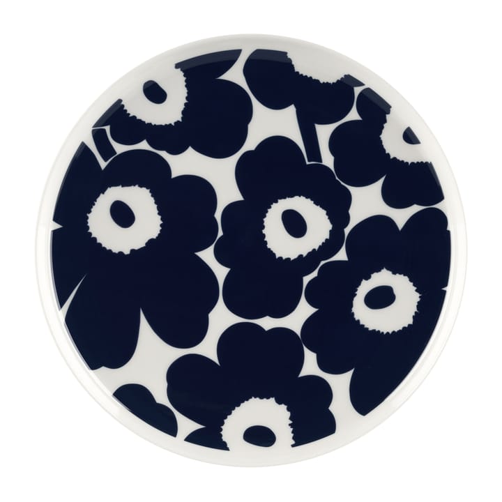 Unikko lautanen Ø 25 cm - Valkoinen-tummansininen - Marimekko