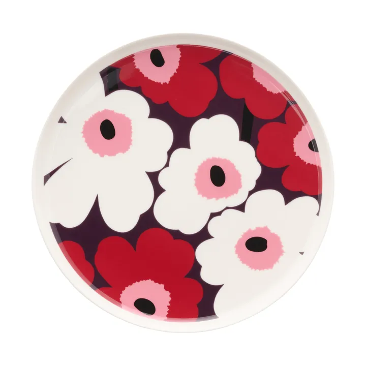 Unikko lautanen Ø 25 cm - White-plum-cranberry-pink - Marimekko