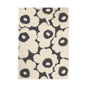 Unikko matto ulkokäyttöön - Charcoal-valkoinen, 140x200 cm - Marimekko