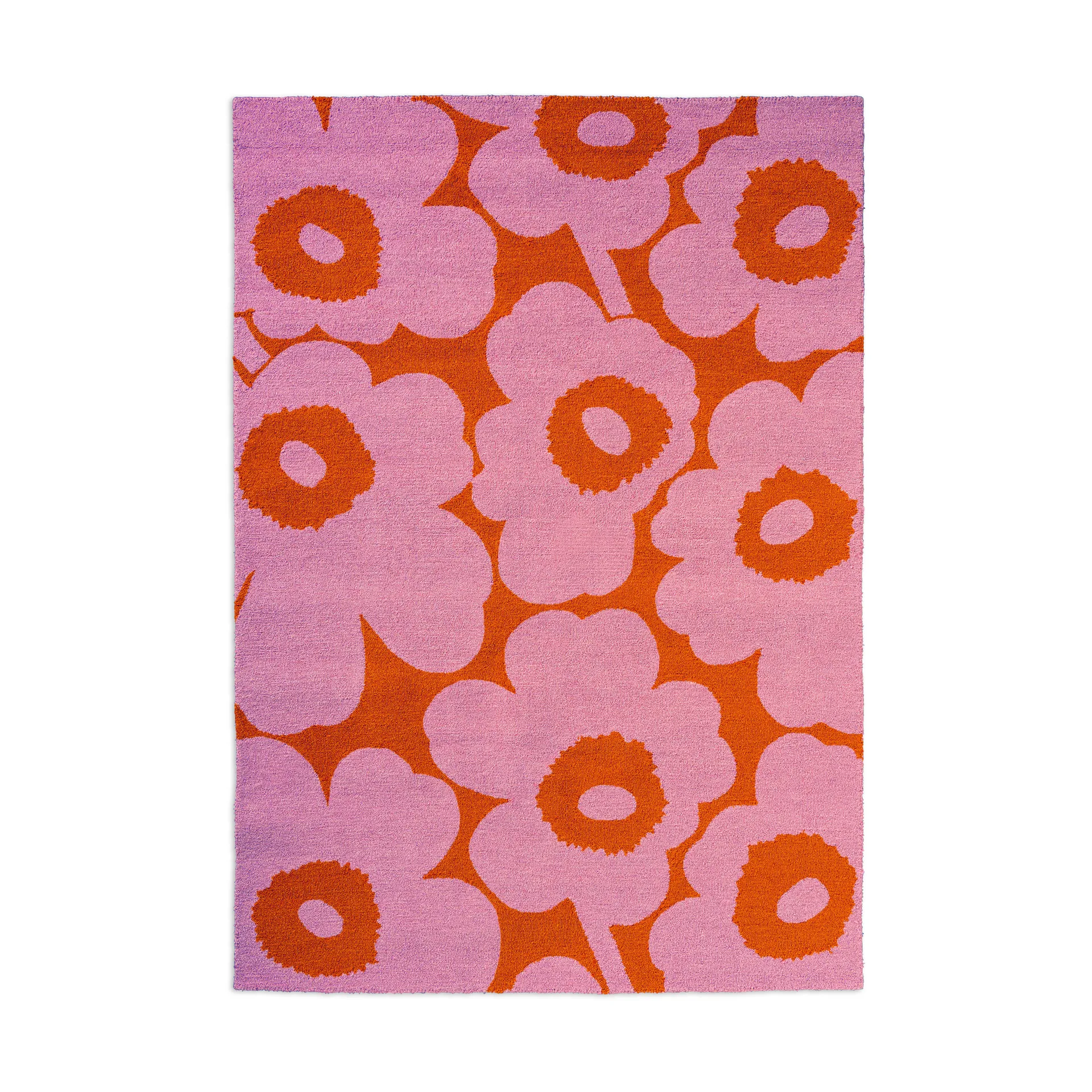 Unikko matto ulkokäyttöön, Pink-oranssi, 140x200 cm Marimekko