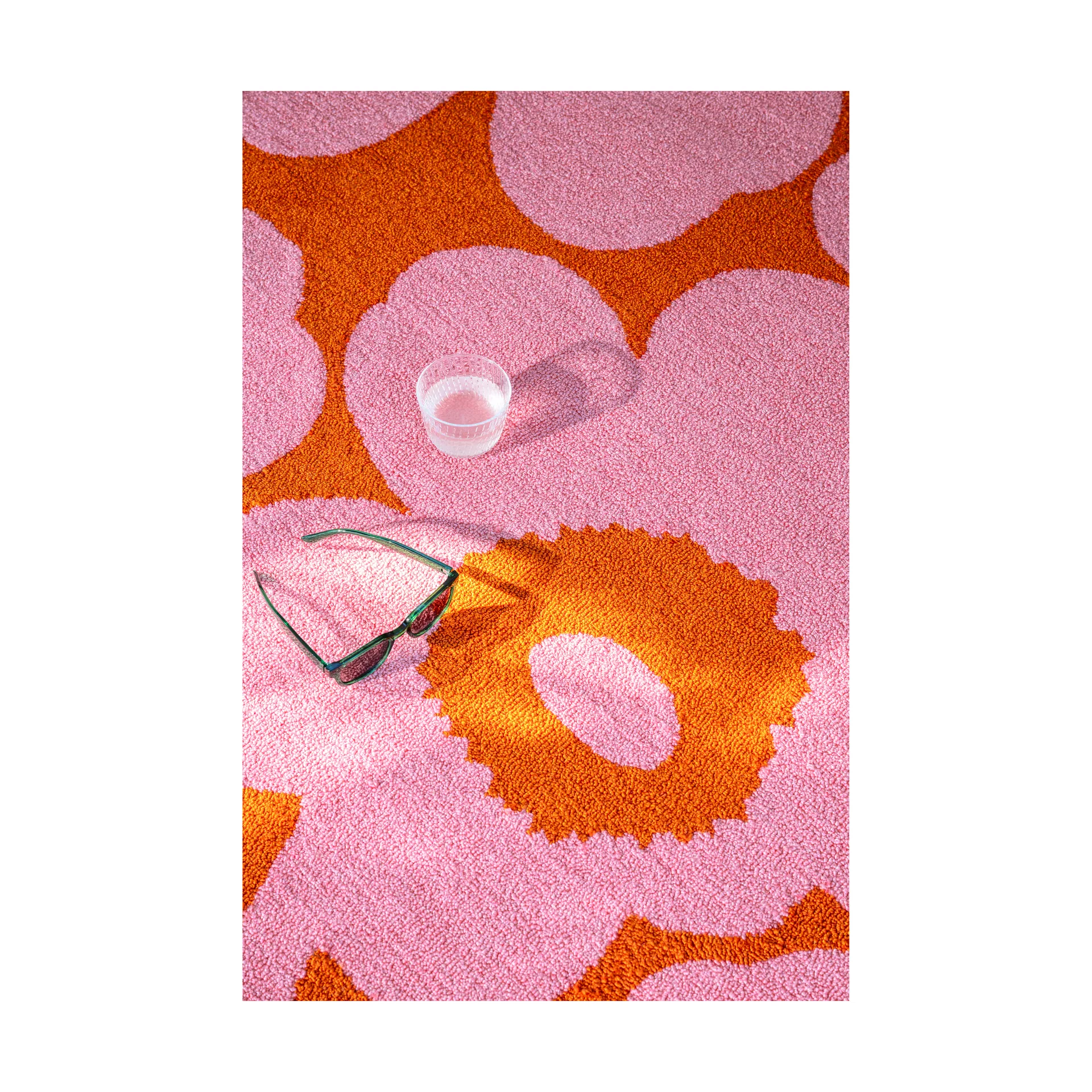 Unikko matto ulkokäyttöön, Pink-oranssi, 200x280 cm Marimekko