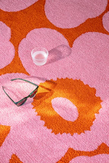 Unikko matto ulkokäyttöön - Pink-oranssi, 250x350 cm - Marimekko