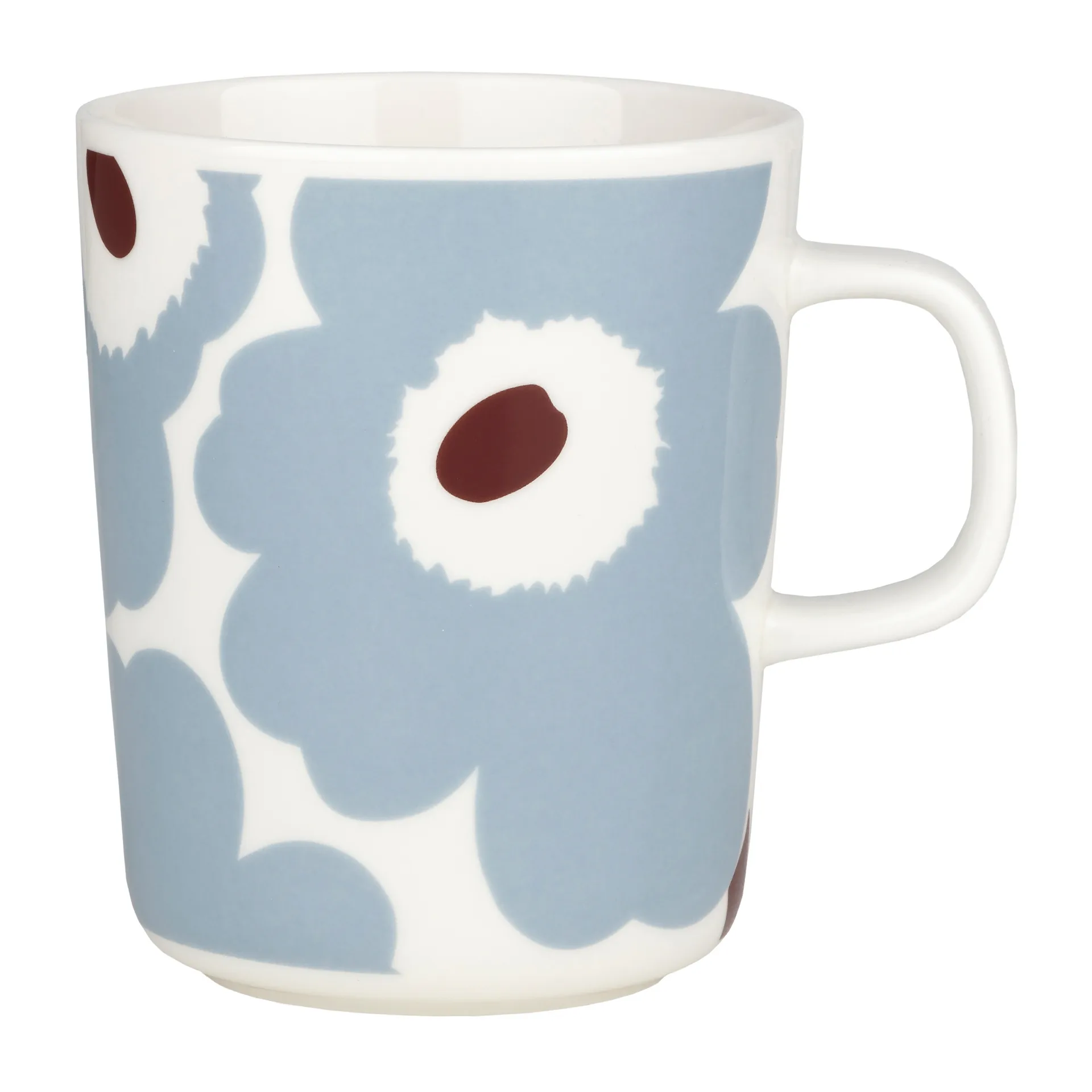 Unikko muki 25 cl, Valkoinen-siniharmaa-viininpunainen Marimekko