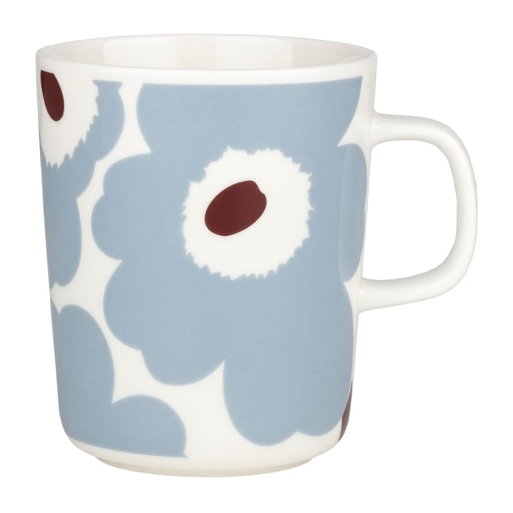 Unikko muki 25 cl, Valkoinen-siniharmaa-viininpunainen Marimekko