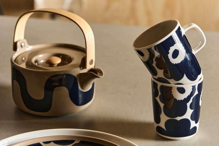Unikko muki 25 cl, Valkoinen-tummansininen Marimekko