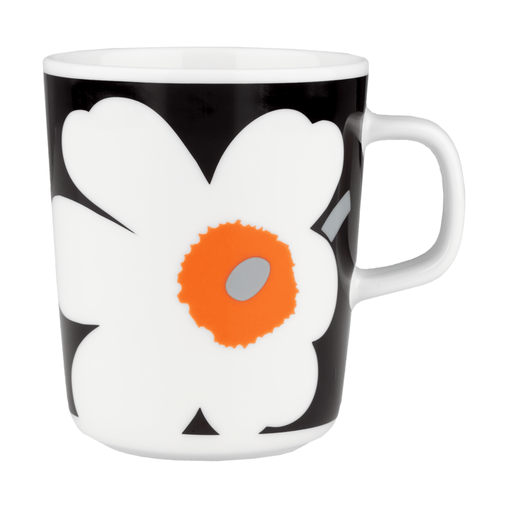Unikko muki 25 cl - White-black-orange - Marimekko