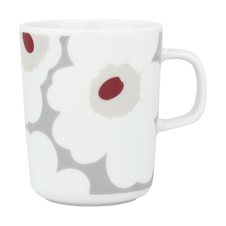 Unikko muki 25 cl - White-l. grey-red-yellow - Marimekko