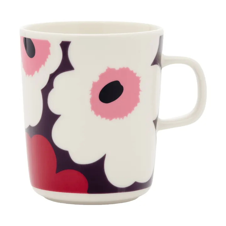 Unikko muki 25 cl - White-plum-cranberry-pink - Marimekko