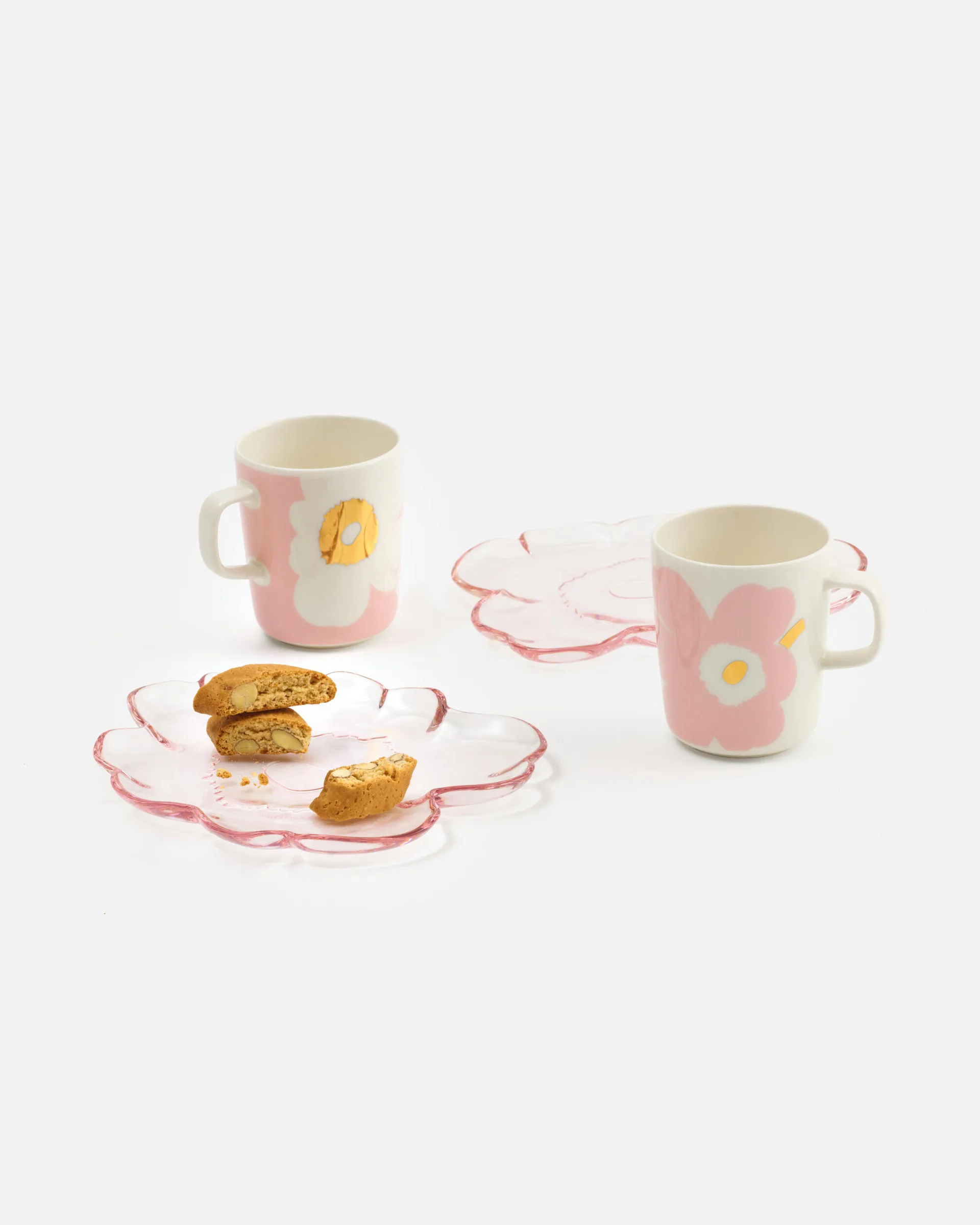 Unikko muki 2,5 dl 2-pakkaus, White-Light pink-gold Marimekko