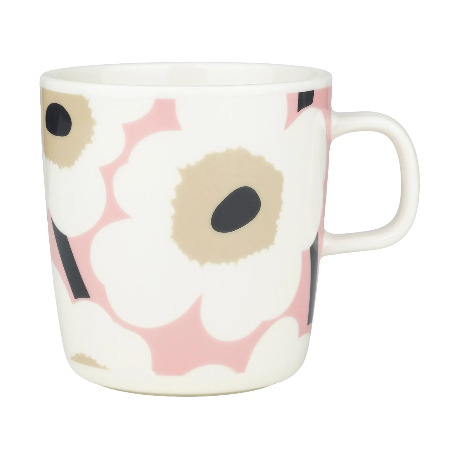 Unikko muki 40 cl, Off white-pink-sand-charcoal Marimekko