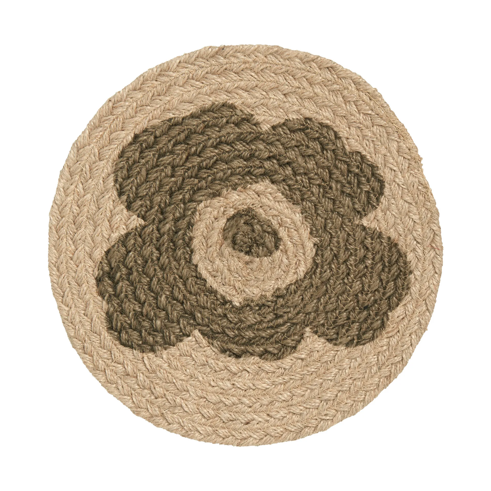 Unikko pannunalunen juutti Ø25 cm, Beige-Vihreä Marimekko