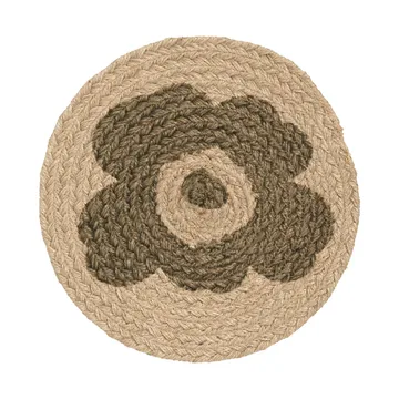 Unikko pannunalunen juutti Ø25 cm - Beige-Vihreä - Marimekko
