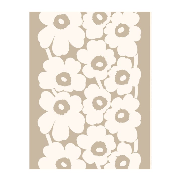 Unikko pellavakangas - beige-valkoinen - Marimekko