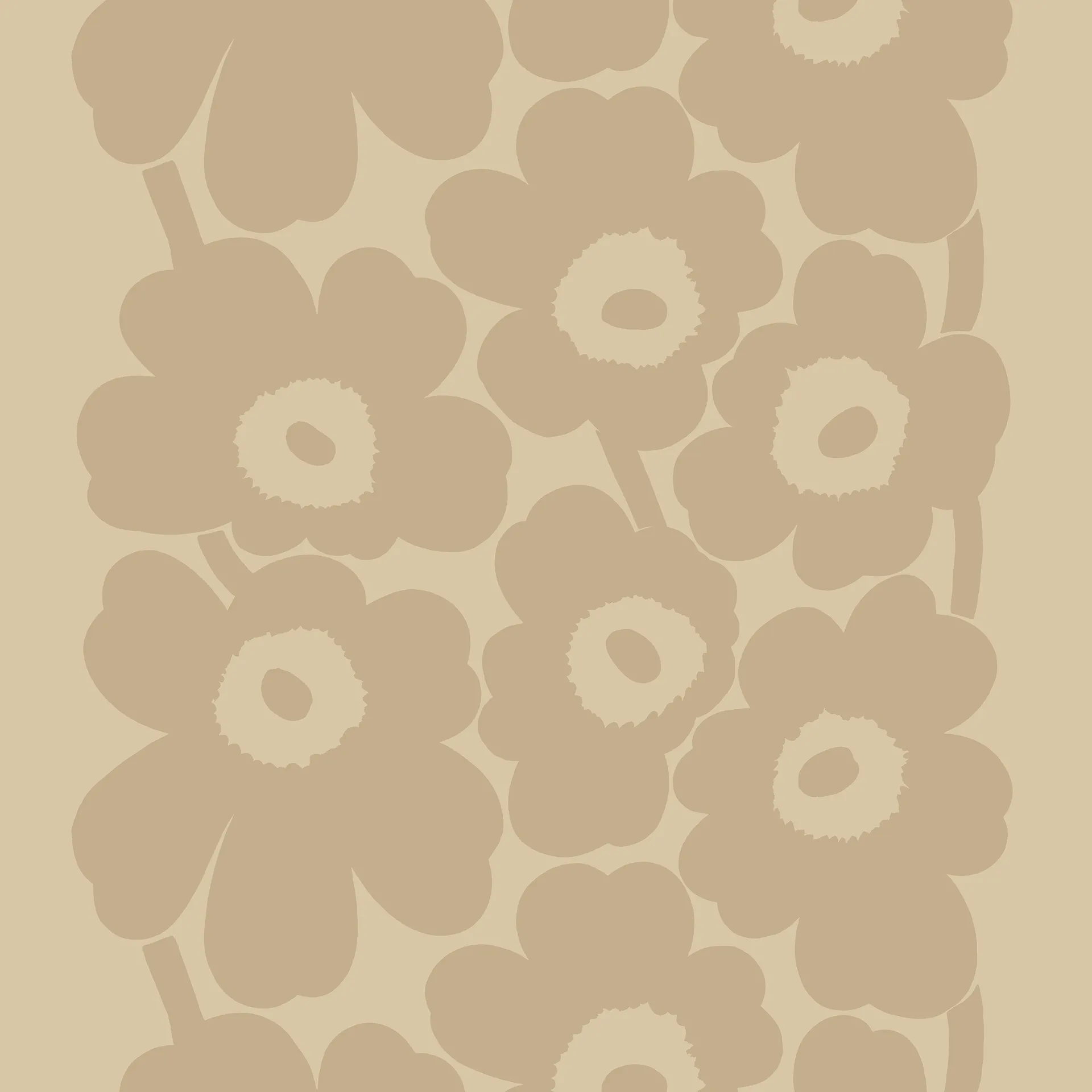 Unikko pellavakangas, Beige Marimekko