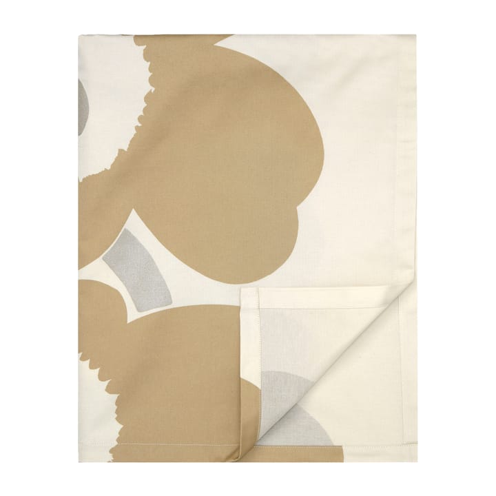 Unikko pöytäliina 140 x 250 cm - Beige-silver-white - Marimekko