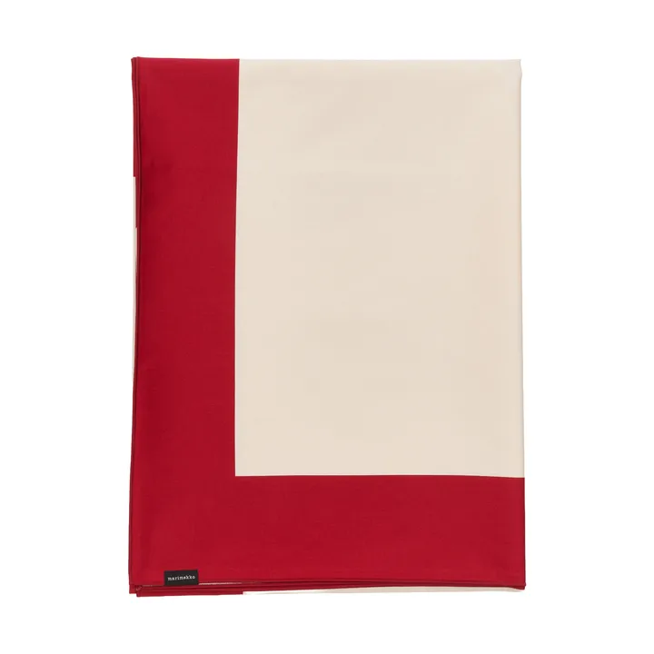 Unikko pöytäliina - Off white-cranberry-rose, 140x140 cm - Marimekko