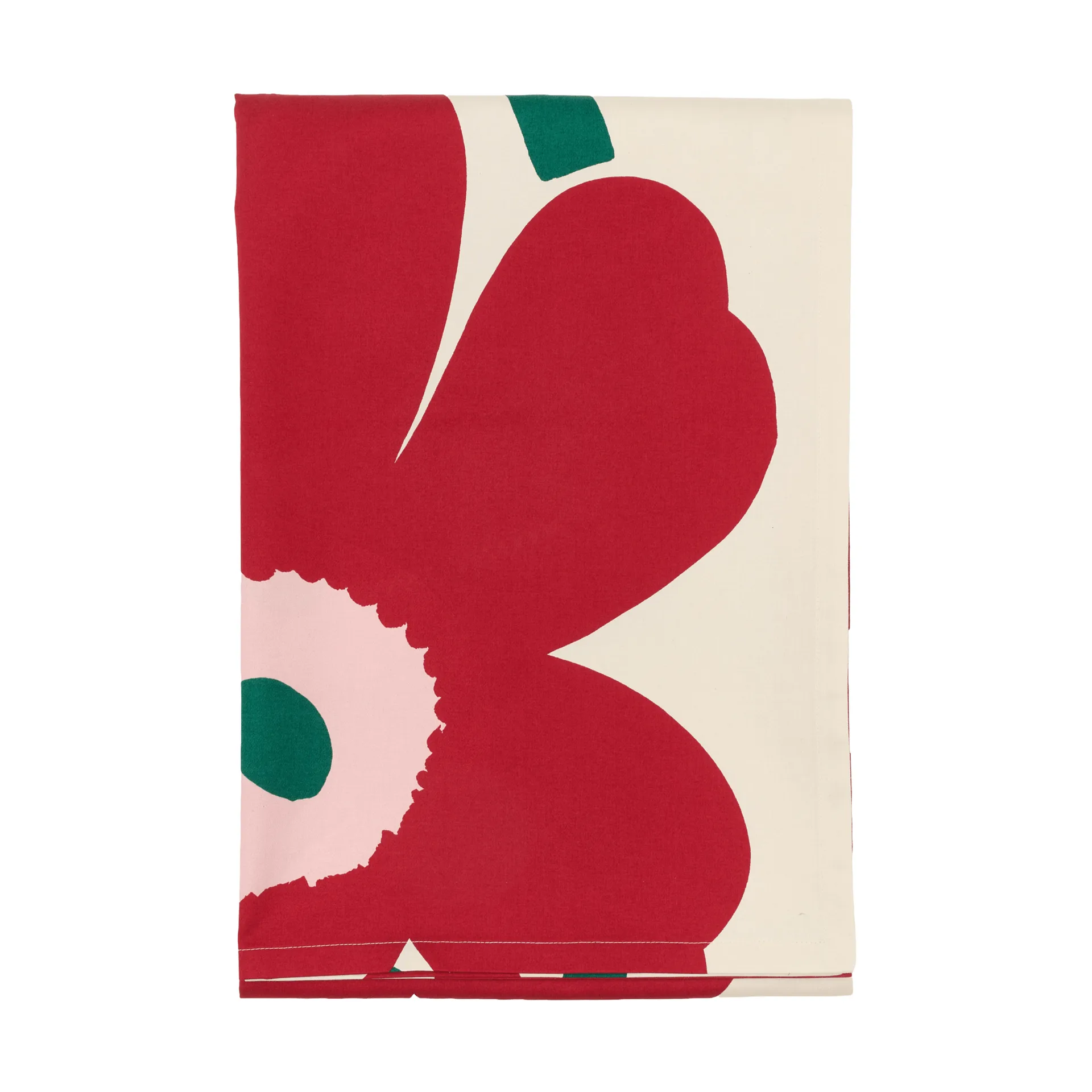 Unikko pöytäliina, Off white-cranberry-ruusu, 135x250 cm Marimekko