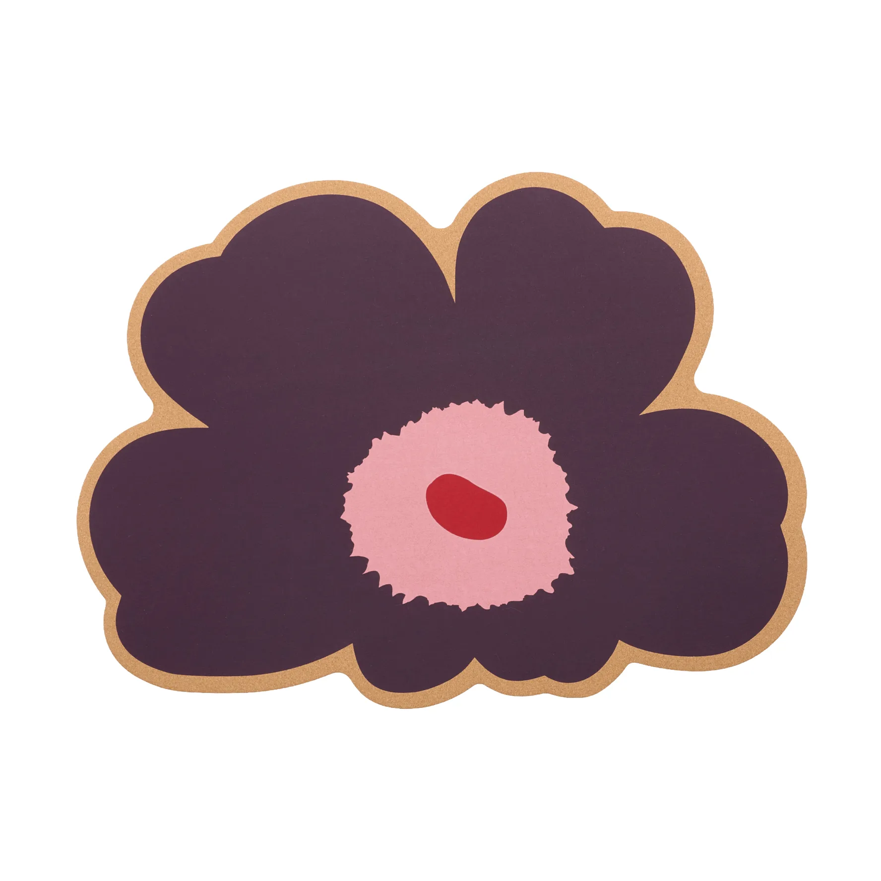 Unikko pöytätabletti, Cork-luumu-pinkki-karpalo Marimekko