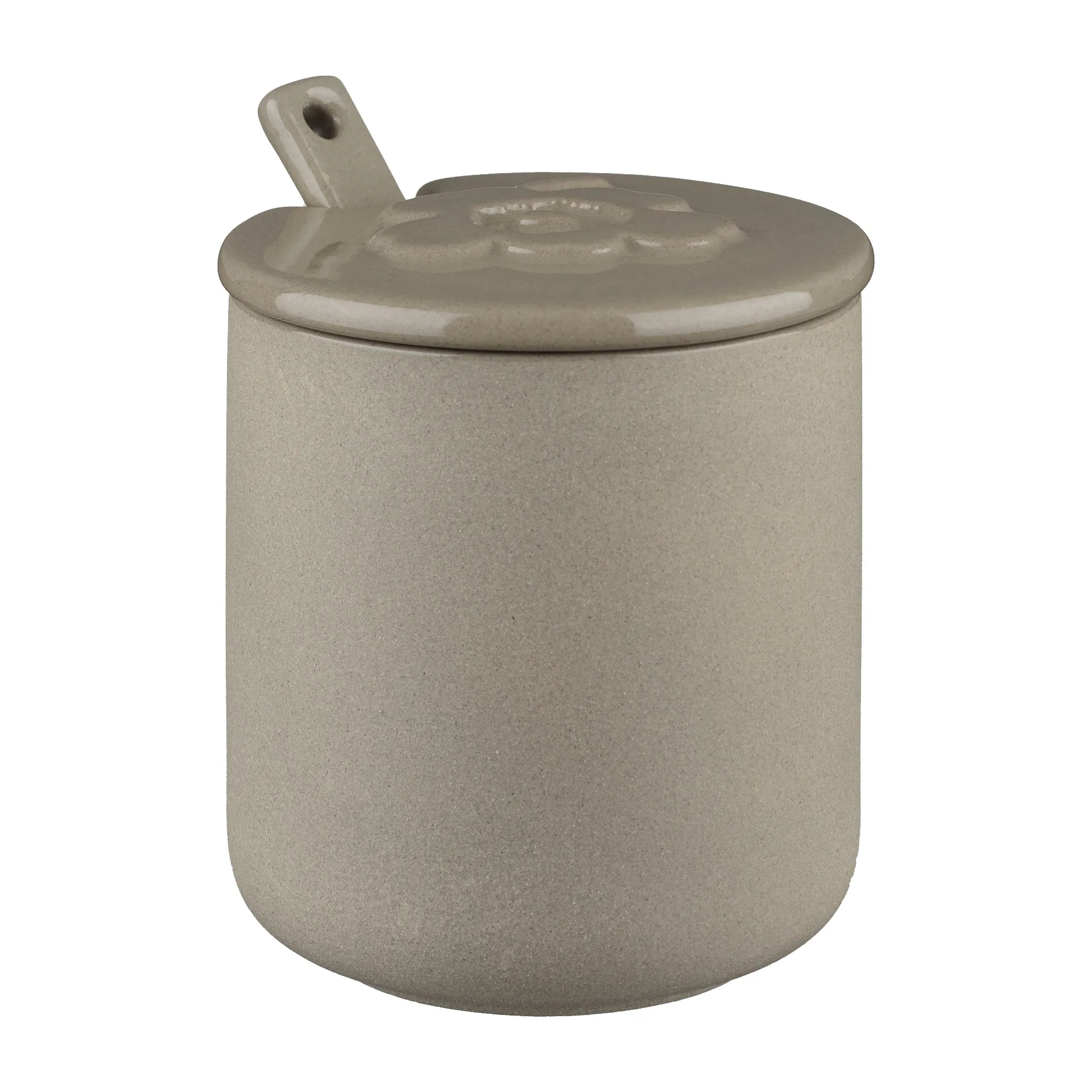 Unikko purkki kannella ja lusikkalla, terra Marimekko