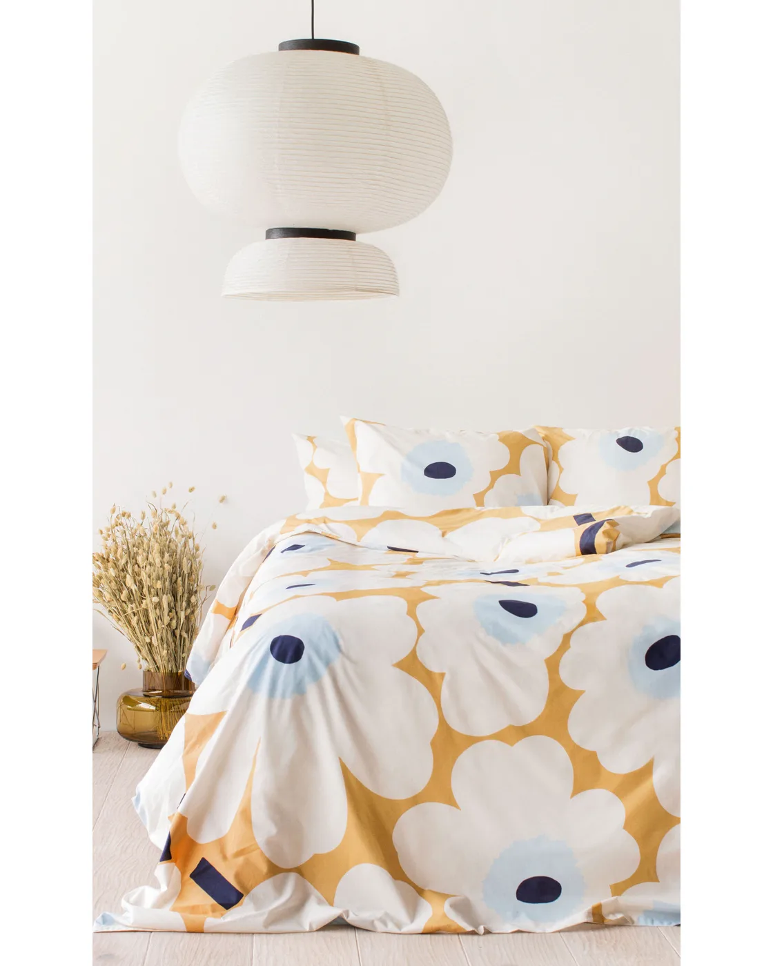 Unikko pussilakana 150x210 cm, beige-luonnonvalkoinen-sininen Marimekko