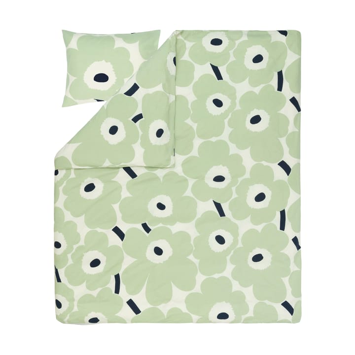 Unikko pussilakana 220x240 cm, Off white-sage-dark blue Marimekko