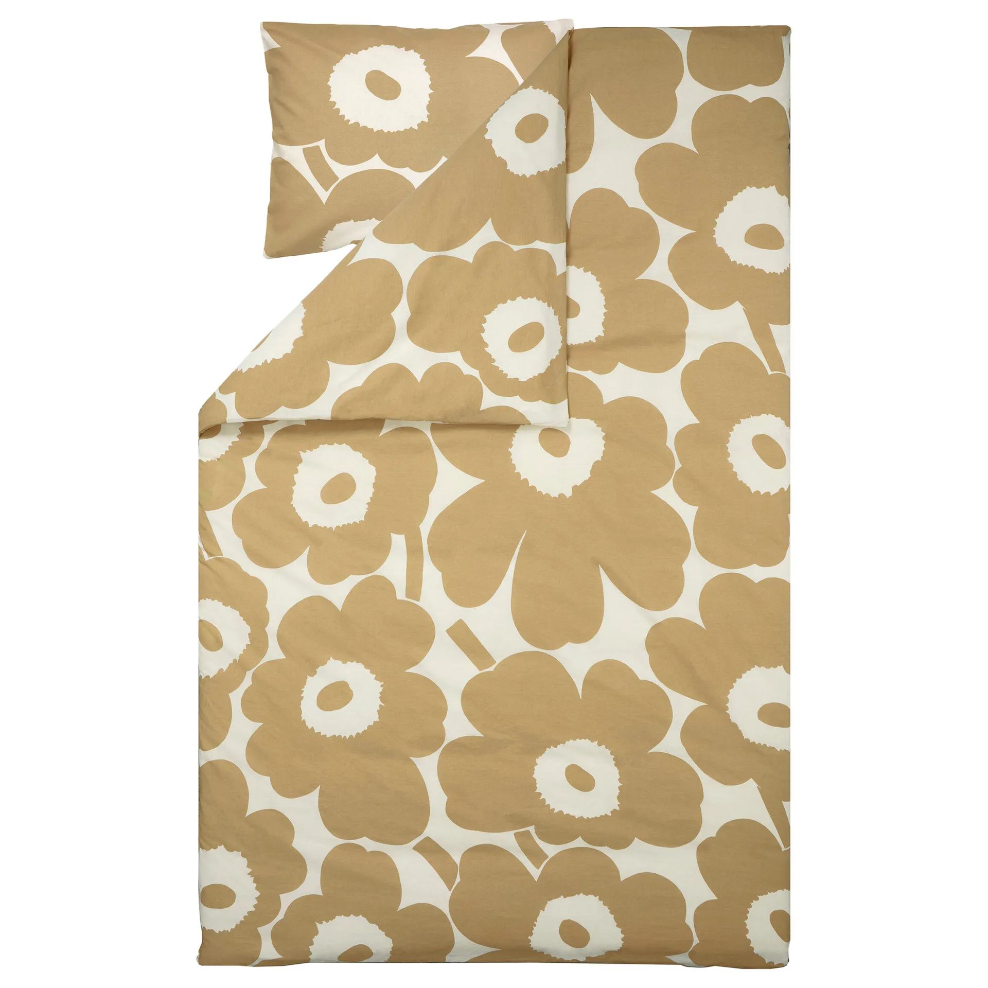 Unikko pussilakana puuvilla-hamppu 150x210 cm, Beige Marimekko