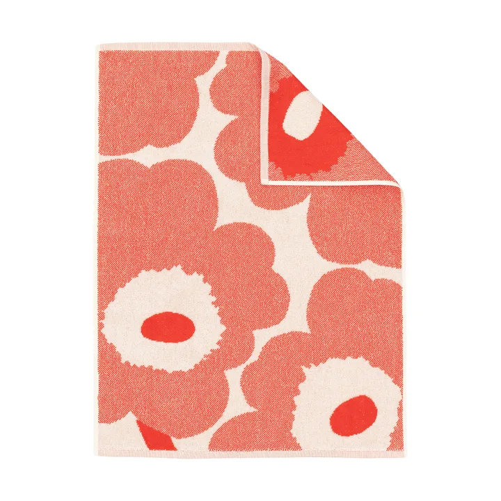 Unikko pyyhe 50 x 70 cm - Off white-oranssinpunainen - Marimekko