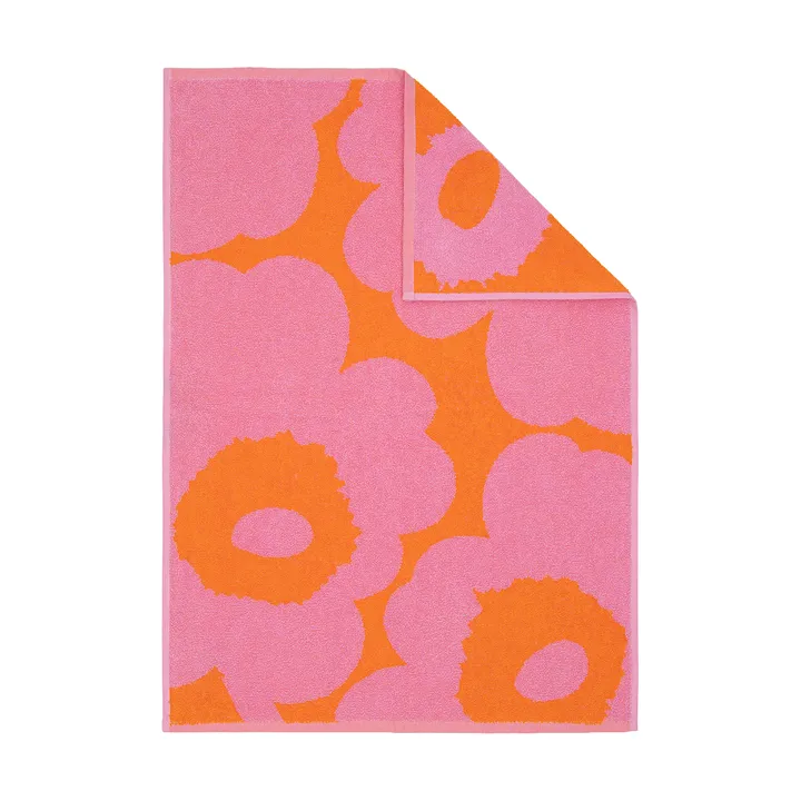 Unikko pyyhe 50 x 70 cm - Oranssinpinkki - Marimekko