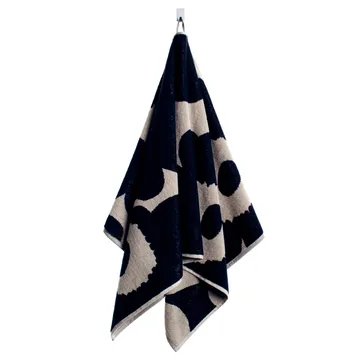 Unikko pyyhe musta hiekanvärinen - käsipyyhe - Marimekko
