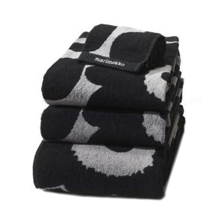 Unikko pyyhe musta hiekanvärinen - vieraskäsipyyhe - Marimekko