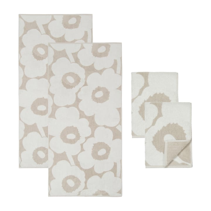 Unikko pyyhesetti - Beige-valkoinen - Marimekko