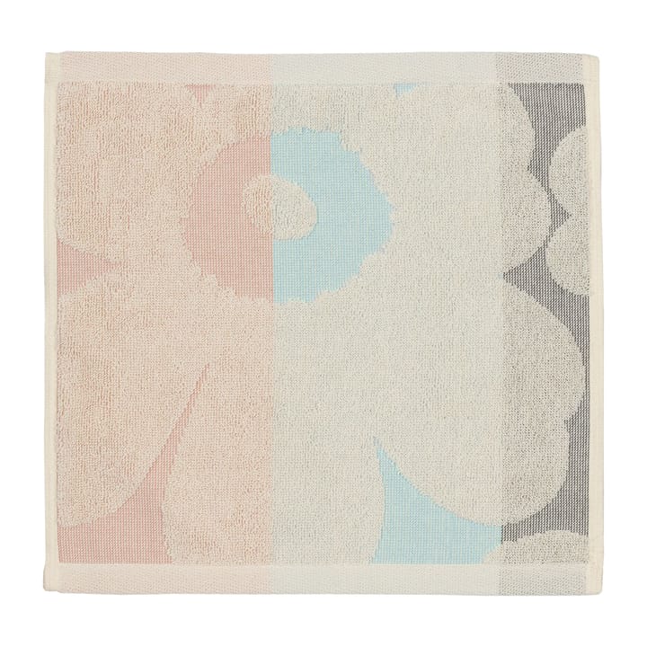 Unikko Ralli -käsipyyhe off white-peach-blue - 30x30 cm - Marimekko