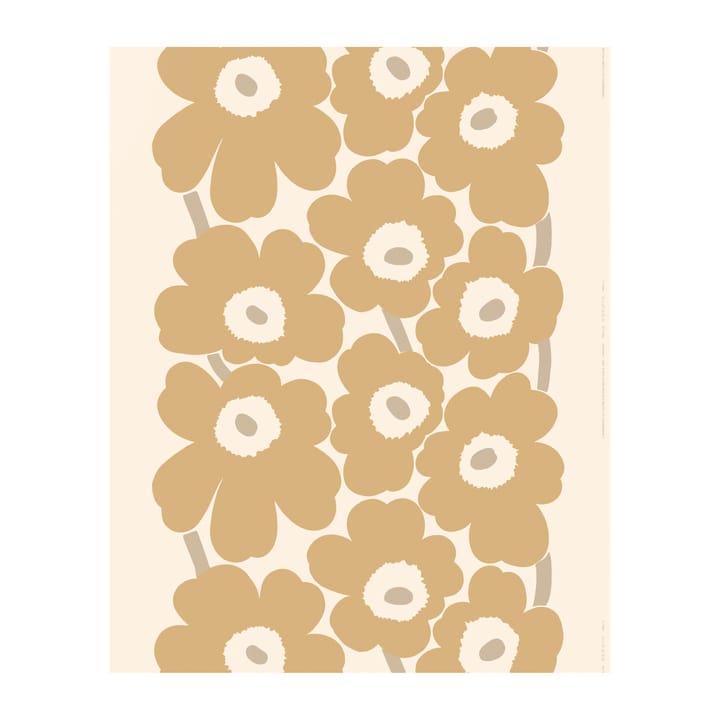 Unikko satiinikangas - Beige - Marimekko