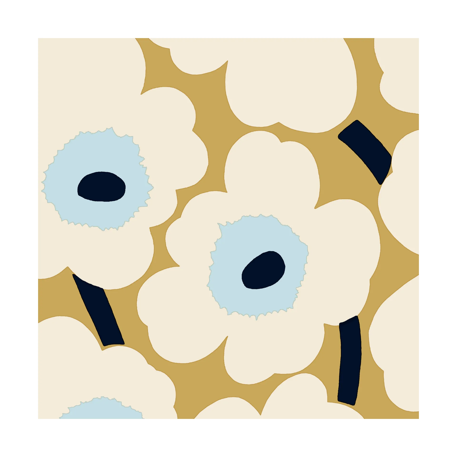 Unikko servetti 33x33 cm 20 kpl, Beige-Blue Marimekko
