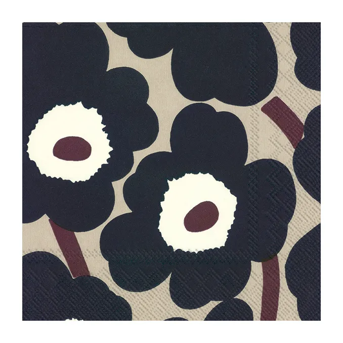 Unikko servetti 33x33 cm 20 kpl, Blue linen Marimekko