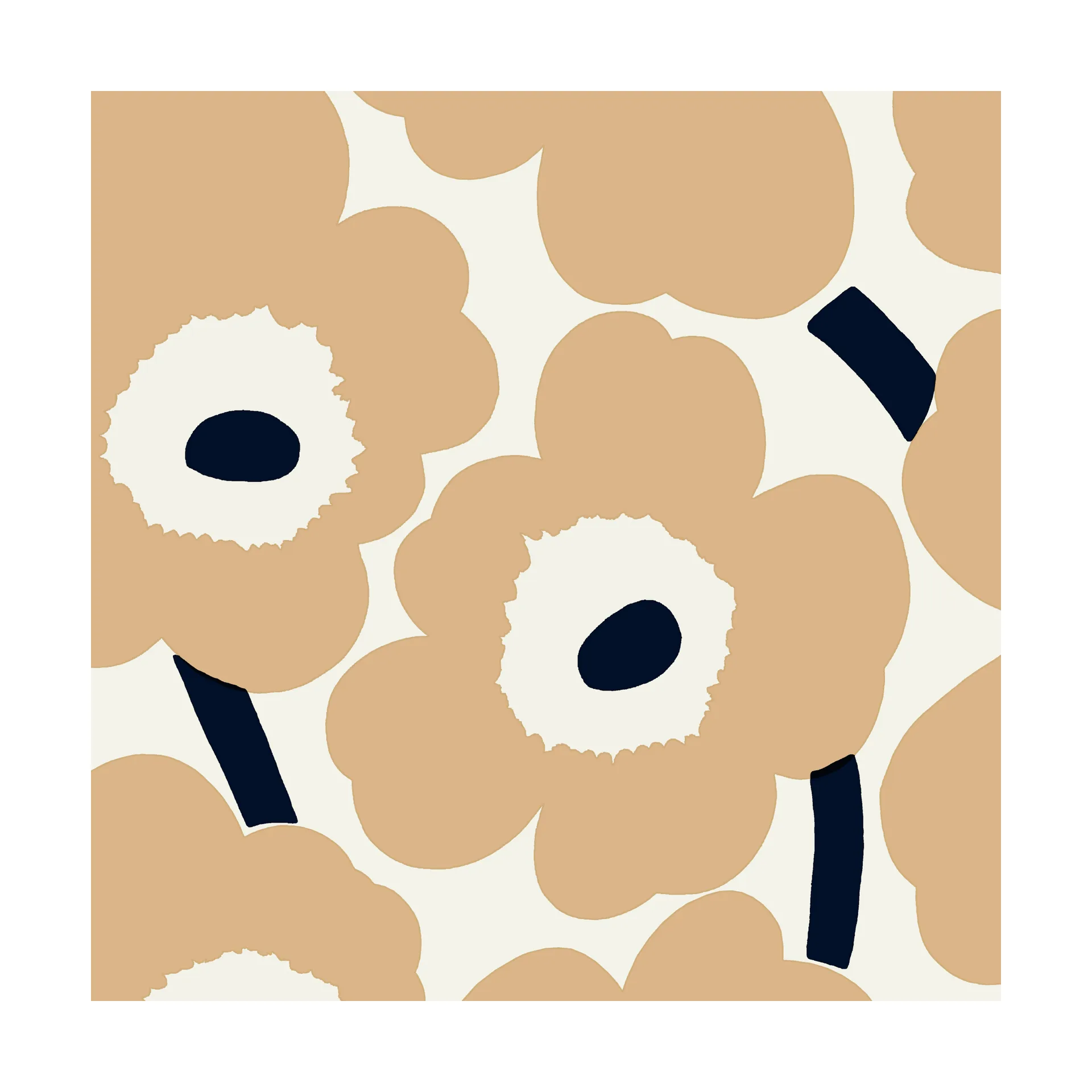 Unikko servetti 33x33 cm 20 kpl, Sand-brown. Marimekko