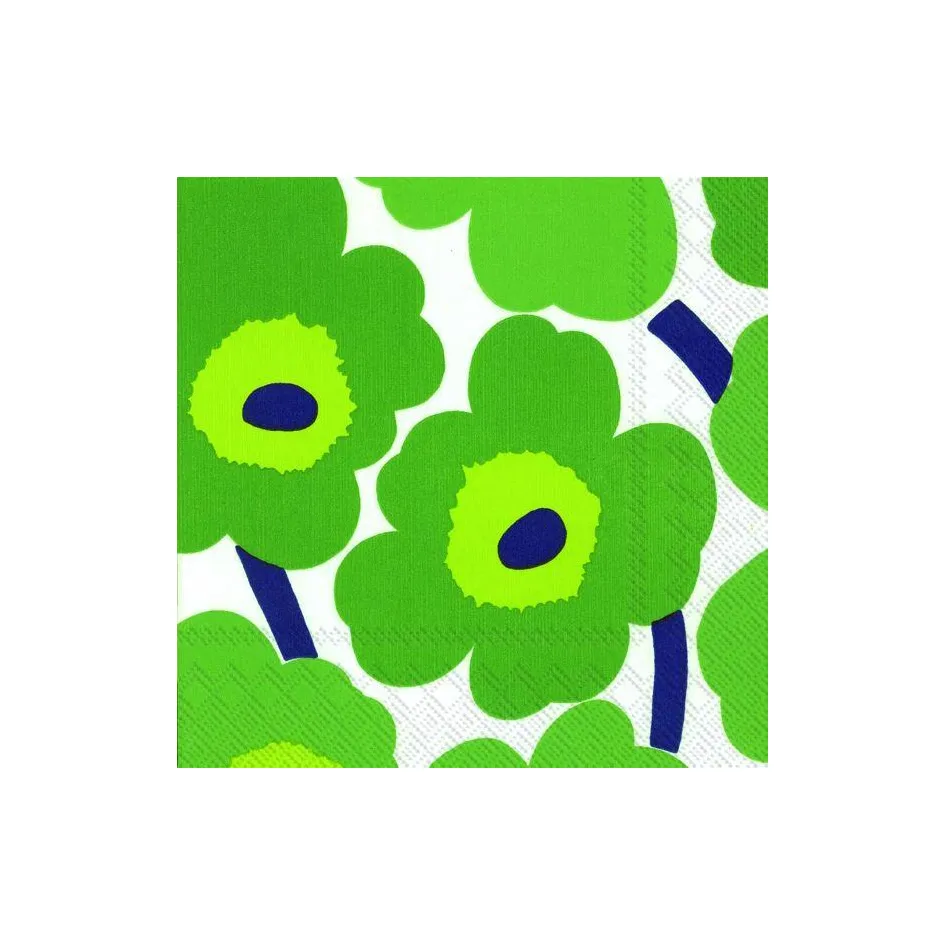 Unikko servetti 33x33 cm 20 kpl, Vihreä Marimekko