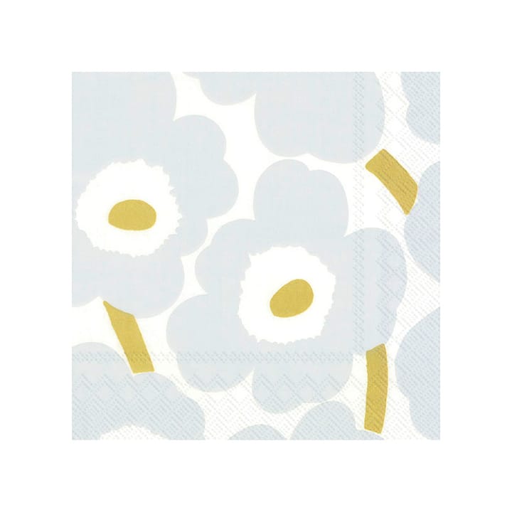 Unikko servetti 33x33 cm 20 kpl, White-silver Marimekko
