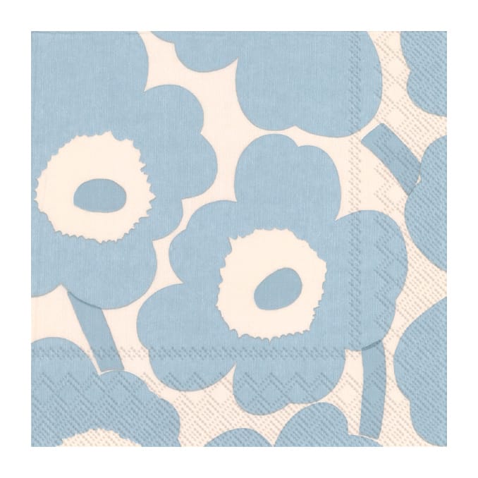 Unikko servietti 33x33 cm 20-pakkaus - Cream light blue - Marimekko