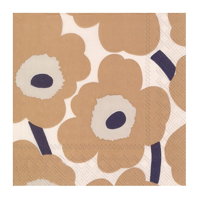 Unikko servietti 33x33 cm 20-pakkaus - Cream linen - Marimekko