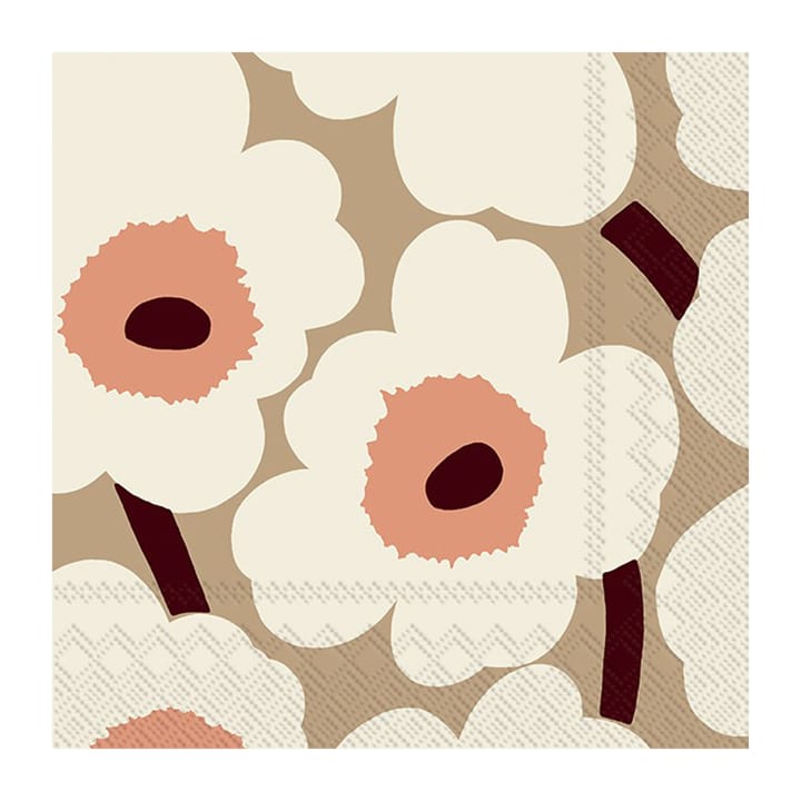 Unikko servietti 33x33 cm 20-pakkaus - Cream - Marimekko