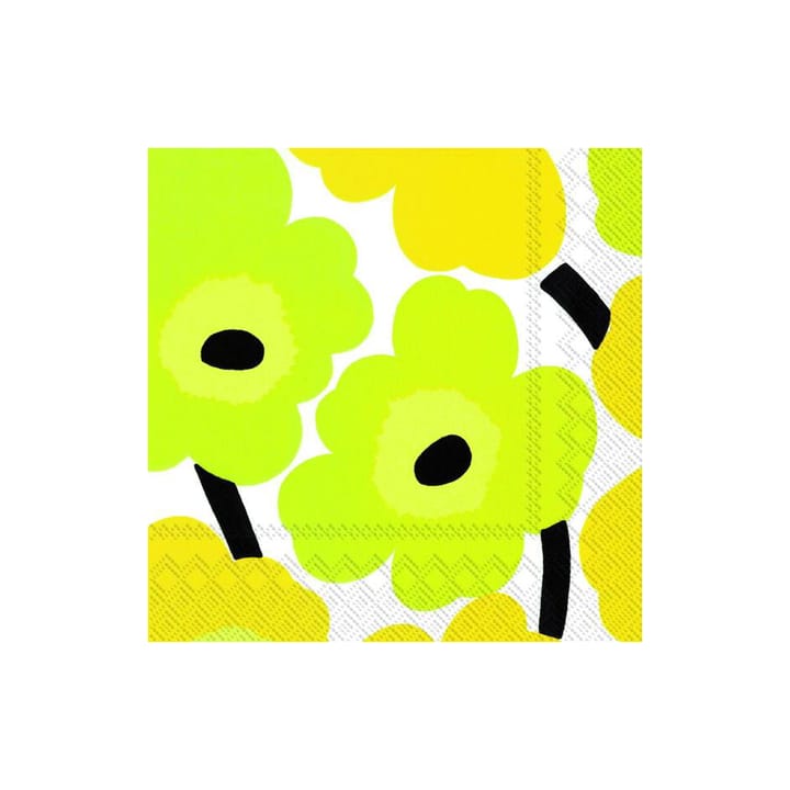 Unikko servietti 33x33 cm 20-pakkaus - Keltainen - Marimekko