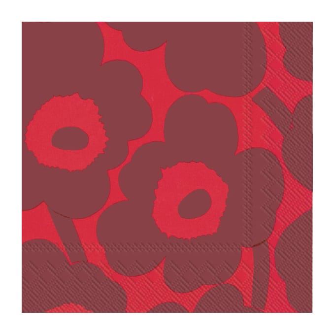 Unikko servietti 33x33 cm 20-pakkaus - Punainen-punainen - Marimekko