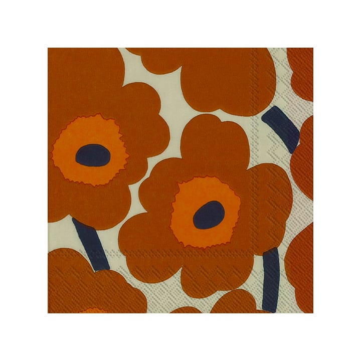 Unikko servietti 33x33 cm 20-pakkaus - Terracotta - Marimekko