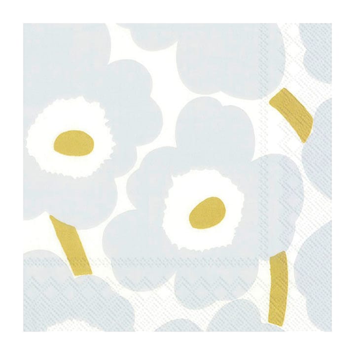 Unikko servietti 40x40 cm 20-pakkaus - White-silver - Marimekko