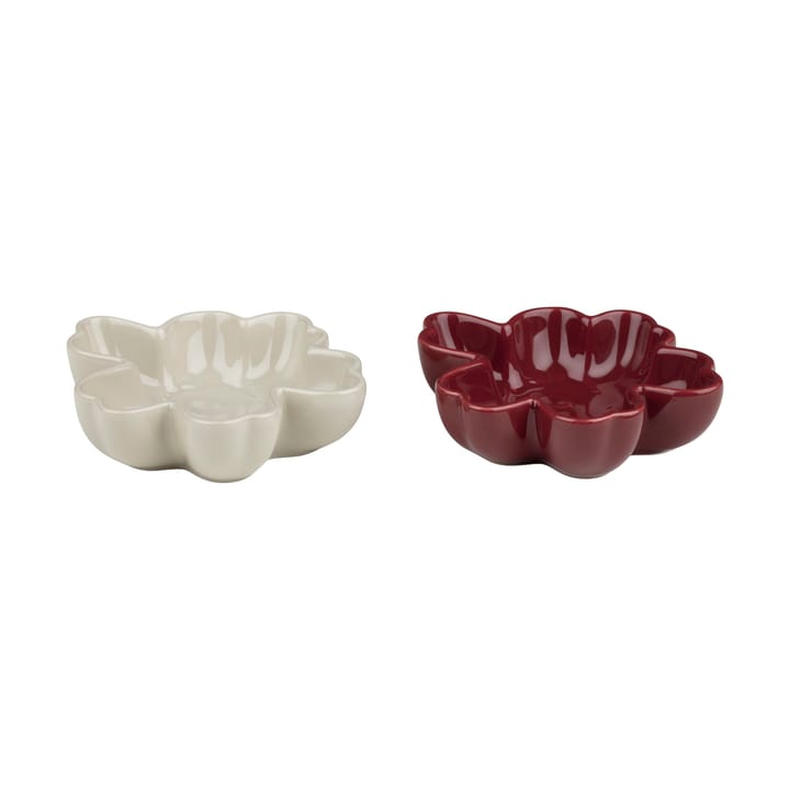 Unikko shape kulho Ø11 cm 2 osaa. - Burgundy-kivitavara - Marimekko