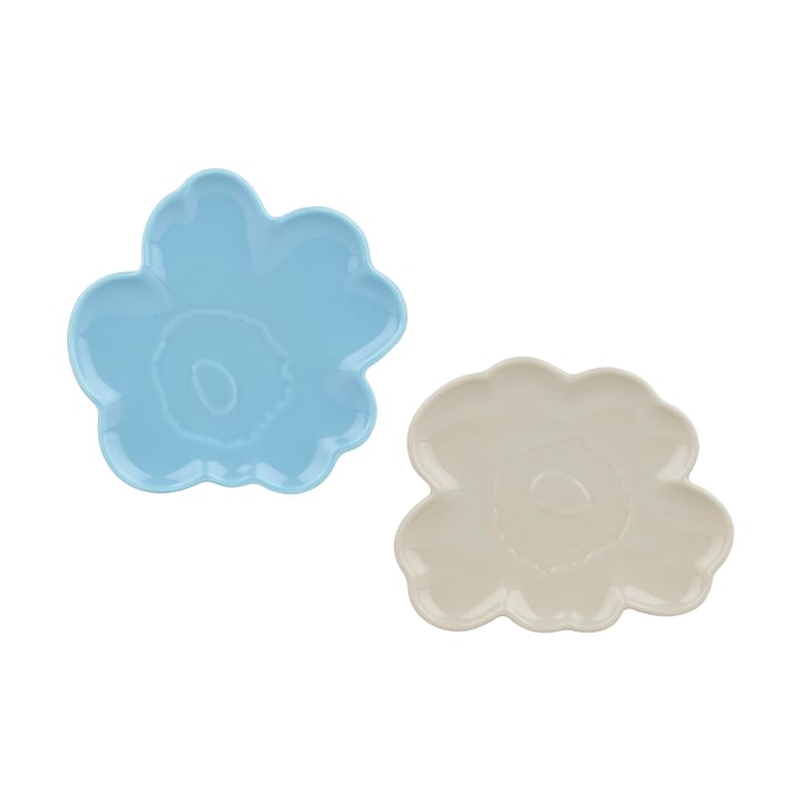 Unikko Shape lautanen 2-pack - Lemmikki, stoneware - Marimekko