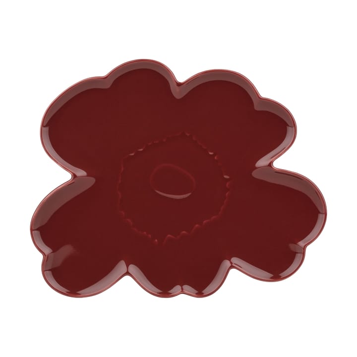 Unikko Shape lautanen 32 cm - Burgundy - Marimekko